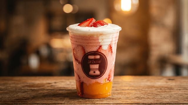 Cloudy Peachy Smoothie.